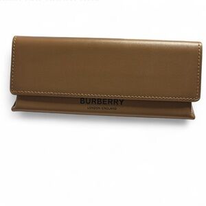 New Burberry Authentic Camel Brown Eyeglasses Case Hard Case Only Read Descripti